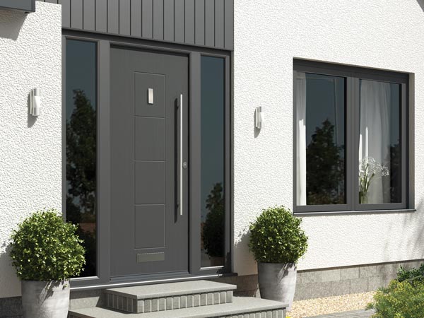 Grey Composite Front Doors